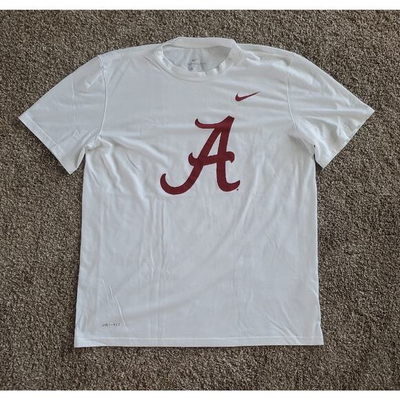 Alabama Crimson Tide Shirt White Football Nike DriFit Womens Large - Picture 1 of 6